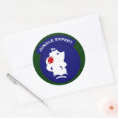 Jungle Expert Taschenpflaster Runder Aufkleber (Umschlag)