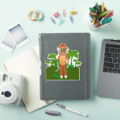 Jungle Explorer Sock Monkey Fun Adventure Design Aufkleber (iPad Hülle)