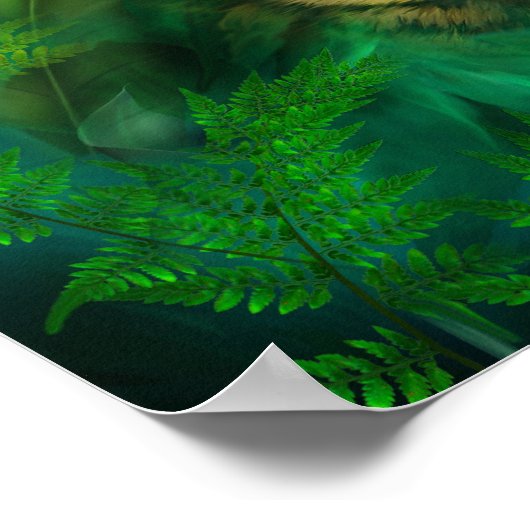 Jungle Eyes - Jaguar Art Poster/Print Poster (Ecke)