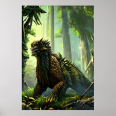 Jungle Fantasy Bestie im Dschungel | AI Art Poster (Vorne)