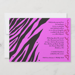 JUNGLE FEVER Bat Bar Mitzvah Einladung Rosa