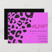 JUNGLE FEVER Bat Bar Mitzvah Reply Card RSVP Karte (Vorne/Hinten)