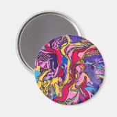 "Jungle Fever" Designrunden Magnete Magnet (Vorderseite/Rückseite)