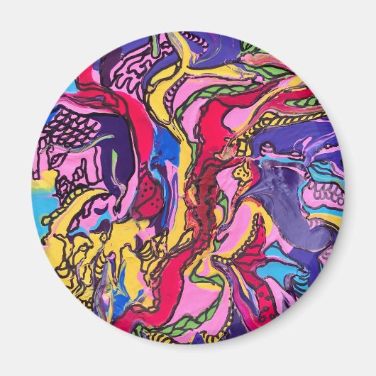 "Jungle Fever" Designrunden Magnete Magnet (Vorne)