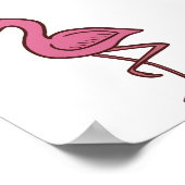 Jungle Flamingo Tiny Print Poster (Ecke)
