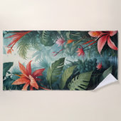 Jungle Floral 2 Strandtuch (Vorderseite)