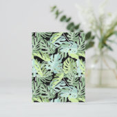 Jungle Floral Pattern 2 Postkarte (Stehend Vorderseite)