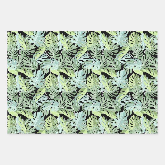 Jungle Floral Pattern Geschenkpapier Set (Vorderseite 3)