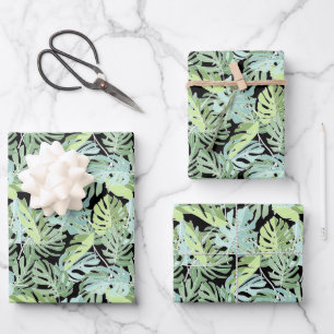 Jungle Floral Pattern Geschenkpapier Set