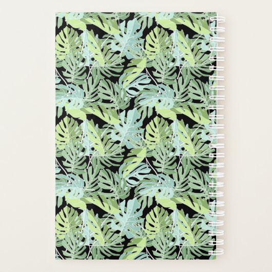 Jungle Floral Pattern | Name hinzufügen Planer (Rückseite)