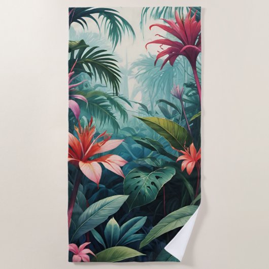 Jungle Floral Strandtuch (Vorderseite)