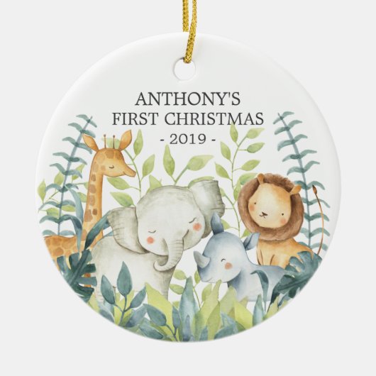 Jungle Foto Baby's First Christmas Ornament (Vorne)