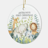 Jungle Foto Baby's First Christmas Ornament (Links)