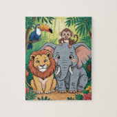 Jungle friends kids puzzle (Vertikal)