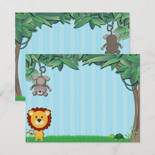 Jungle Friends Mitteilungskarten (Vorne/Hinten)