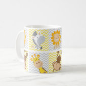 Jungle Friends Pattern Kaffeetasse (Vorderseite Links)