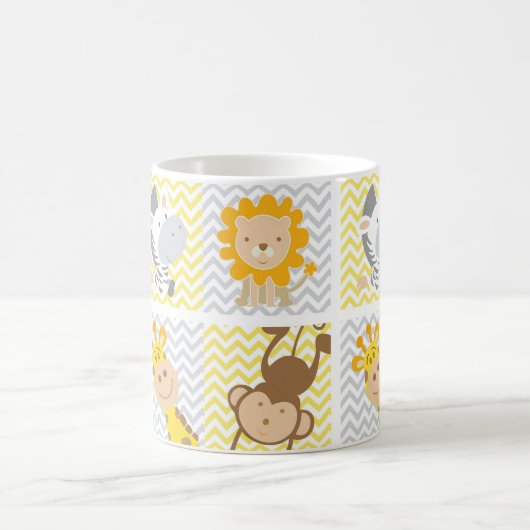 Jungle Friends Pattern Kaffeetasse (Mittel)