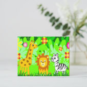 Jungle Friends Postkarte (Stehend Vorderseite)
