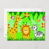 Jungle Friends Postkarte (Vorne/Hinten)