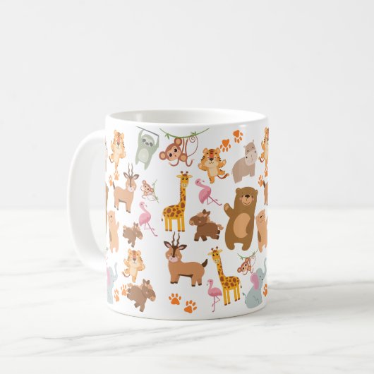 Jungle Friends Tasse (Vorderseite Links)