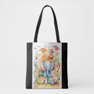 Jungle Friends-Watercolor Fantastische Bergwelten  Tasche