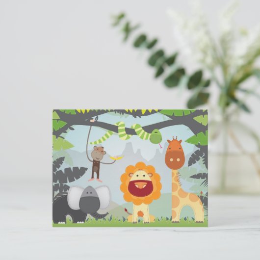 Jungle Fun Postkarte (Stehend Vorderseite)