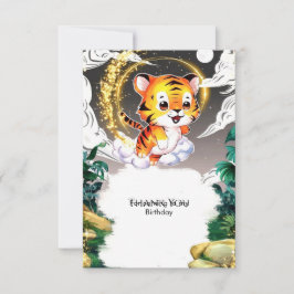 Jungle Fun Tiger Geburtstag Dankeskarte