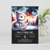 Jungle Fun Wolf Birthday Einladung (Stehend Vorderseite)