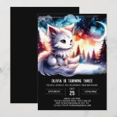 Jungle Fun Wolf Birthday Einladung (Vorne/Hinten)