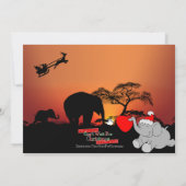 Jungle ganz nach Weihnachten Einladung (Rückseite)