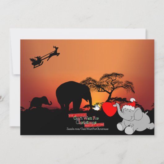 Jungle ganz nach Weihnachten Einladung (Rückseite)