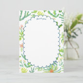 Jungle Garden Watercolor Custom BRIDAL SHOWER Dankeskarte (Stehend Vorderseite)