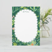Jungle Garden Watercolor Custom BRIDAL SHOWER Dankeskarte (Stehend Vorderseite)