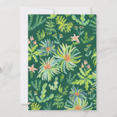 Jungle Garden Watercolor Custom BRIDAL SHOWER Dankeskarte (Rückseite)