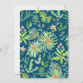 Jungle Garden Watercolor Custom BRIDAL SHOWER Einladung (Rückseite)