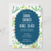 Jungle Garden Watercolor Custom BRIDAL SHOWER Einladung (Vorderseite)