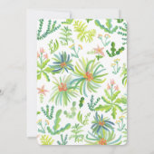 Jungle Garden Watercolor Custom BRIDAL SHOWER Einladung (Rückseite)