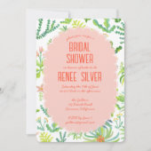 Jungle Garden Watercolor Custom BRIDAL SHOWER Einladung (Vorderseite)