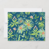 Jungle Garden Watercolor Custom BRIDAL SHOWER RSVP Karte (Rückseite)