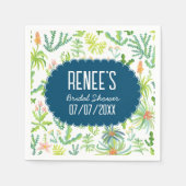 Jungle Garden Watercolor Custom BRIDAL SHOWER Serviette (Vorderseite)