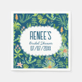Jungle Garden Watercolor Custom BRIDAL SHOWER Serviette (Vorderseite)