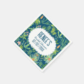 Jungle Garden Watercolor Custom BRIDAL SHOWER Serviette (Ecke)