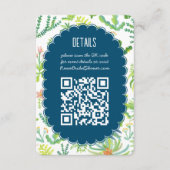 Jungle Garden Watercolor Custom QR BRIDAL SHOWER Begleitkarte (Vorderseite)