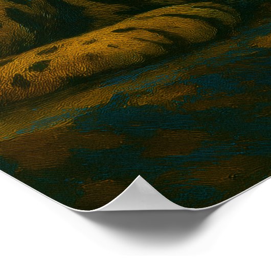 Jungle Gaze - Der Leopard im Freien Poster (Ecke)