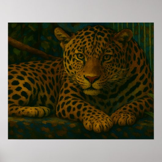 Jungle Gaze - Der Leopard im Freien Poster (Vorne)