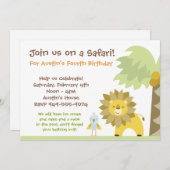 Jungle Geburtstagsparty Einladung (Vorne/Hinten)