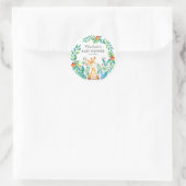 Jungle Giraffe Baby Dusche Vielen Dank für Ihr Int Runder Aufkleber (Tasche)