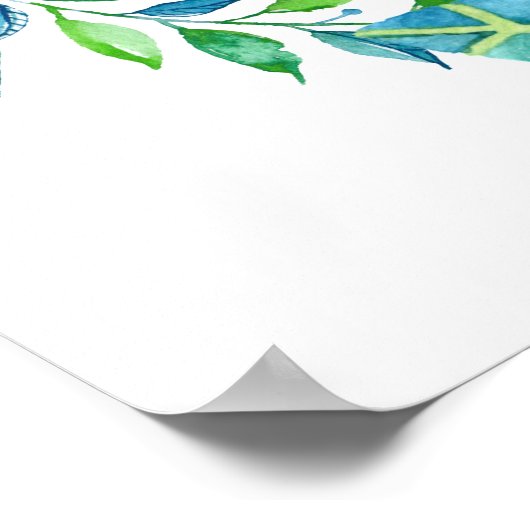 Jungle Giraffe Baby Dusche Willkommen Poster (Ecke)