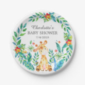 Jungle Giraffe Baby Shower 7" Plättchen Pappteller (Vorderseite)