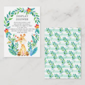 Jungle Giraffe Babydusche Begleitkarte (Vorne/Hinten)